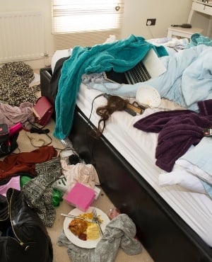 Stock image of a dirty bedroom.
(Photo: Getty Images)