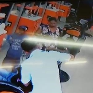 Police are on the hunt for two women and a boy after CCTV footage showed the young boy stealing a phone from a barber shop in Stanger in KwaZulu Natal earlier this month. 