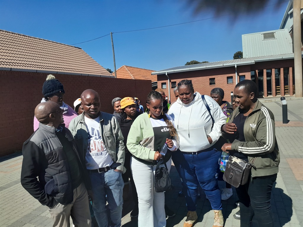 The family of Bokgabo Poo and residents left the Benoni Magistrates Court on Monday. Photo by Happy Mnguni