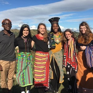 Six of the eight interns at a umembeso in KZN.