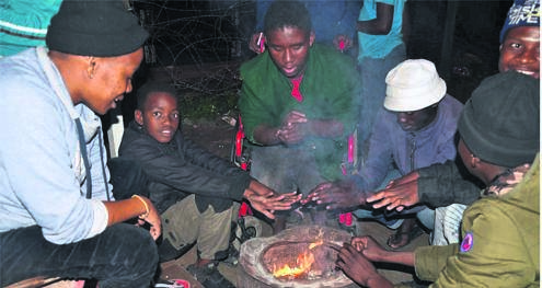 Browns Farm residents keep warm without using electricity.    &#160;       Photo by   &#160;Lulekwa Mbadamane