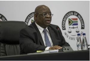 Deputy Chief Justice Raymond Zondo presiding over the commission of inquiry into state capture. (Gulshan Khan, AFP, file)