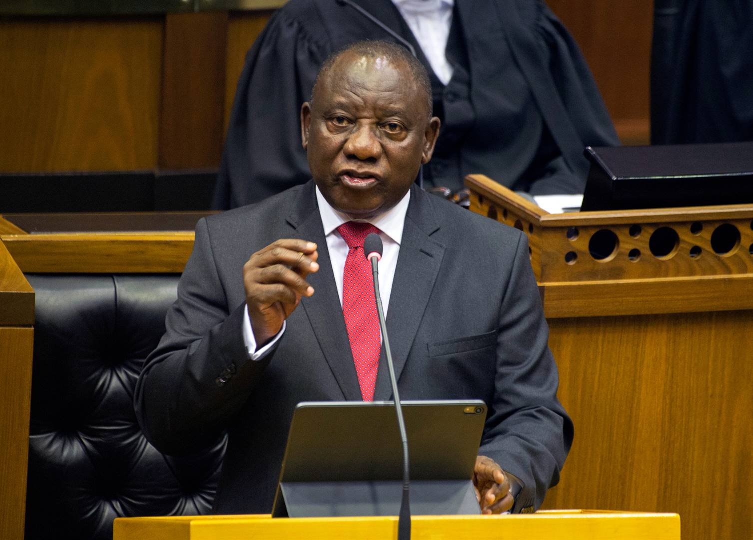 President Cyril Ramaphosa delivers his state of the nation address on Thursday (June 20 2019). Picture: Rodger Bosch/Reuters