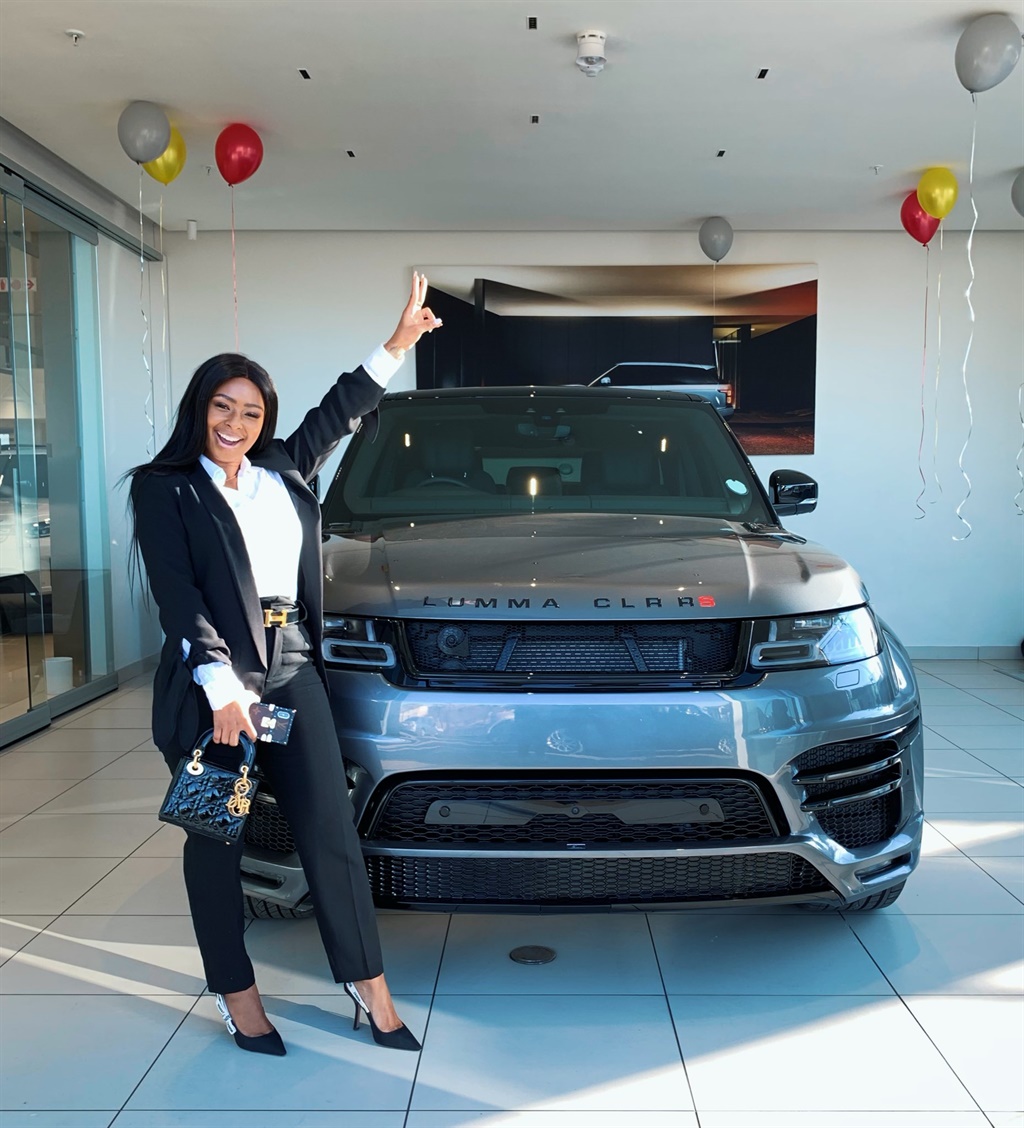 Boity Thulo and her new super ride. Photos from Twitter
