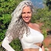 Woman’s hair turned grey at age 21