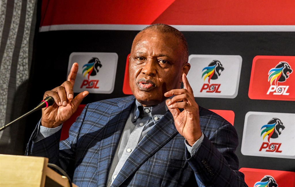 DR Irvin Khoza during the Premier Soccer League press conference at PSL Headquarters 
