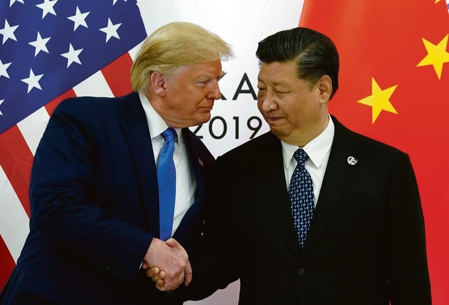 U.S. President Donald Trump meets with China's President Xi Jinping at the start of their bilateral meeting at the G20 leaders summit in Osaka, Japan, June 29, 2019. Picture: Kevin Lamarque / Reuters 
