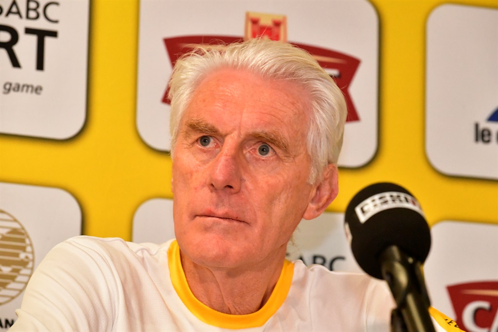 Hugo Broos (coach) of Bafana Bafana during the South Africa mens national soccer team press conference at Orlando Stadium on September 11, 2023 in Johannesburg, South Africa. 