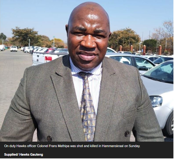 Frans Mathipa was busy with an investigation when he was shot