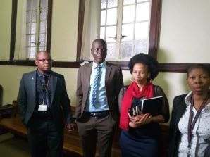 Justice Minister Ronald Lamola conducts a visit to the Johannesburg Magistrate's Court. (Sesona Ngqakamba, News24)