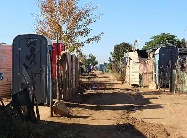 Chemical toilets found in various informal settlements in Ekurhuleni, May 2019. (Tabelo Timse). 