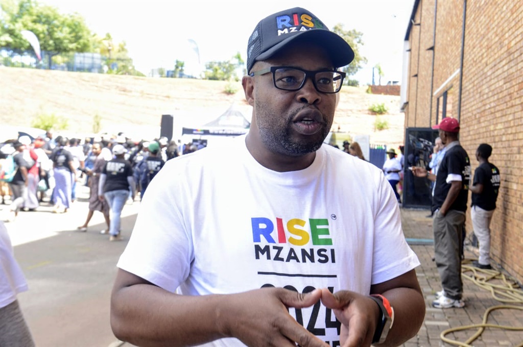  Khume Ramulifho member of Rise Mzansi says he will bring organizational skills to the party. Photos by Raymond Morare