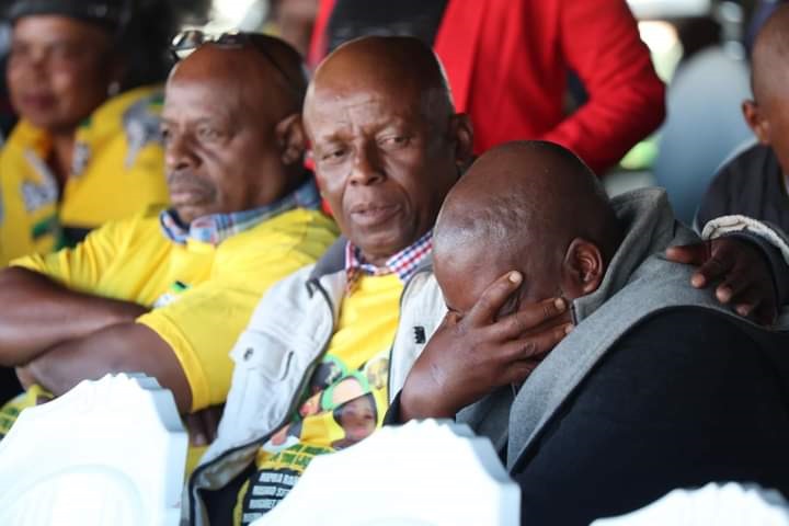 There a somber mood during the mass funeral of five ANC members