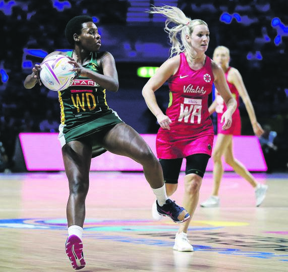 Proteas players like Khanyisa Chawane, who played against England in the Netball World Cup bronze medal match last month, say SA is ready for its own netball league. Picture : Reg Caldecott / Gallo Images