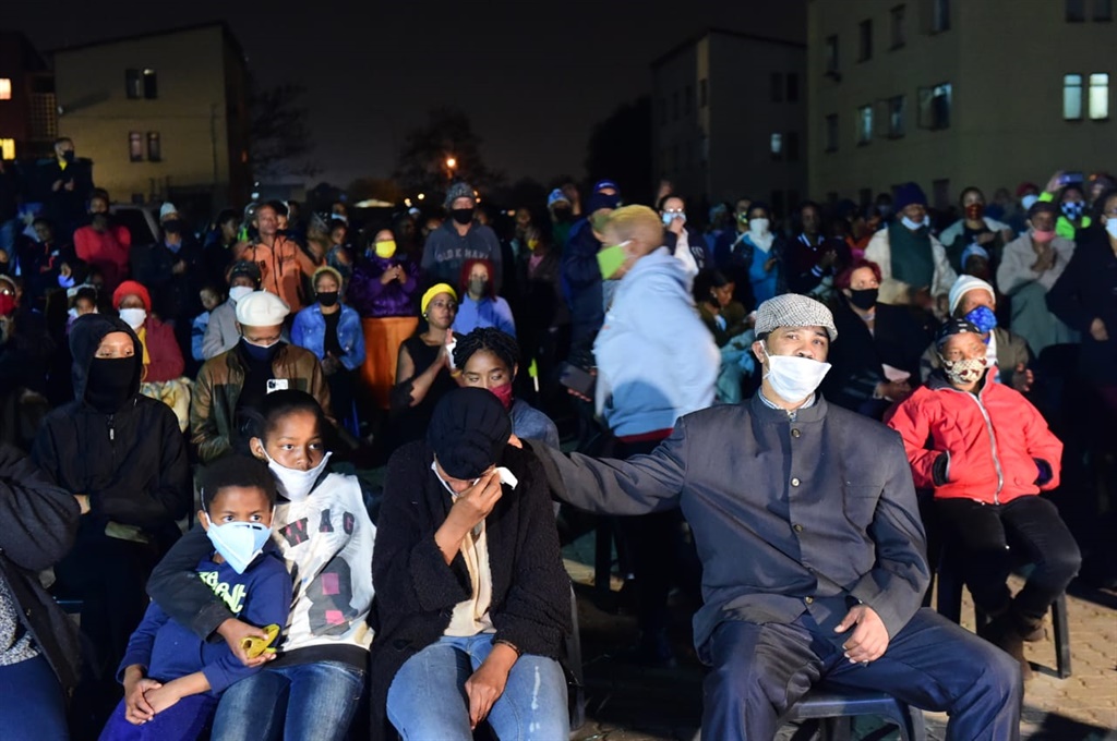  Residents of Eldorado Park gathered at the night 
