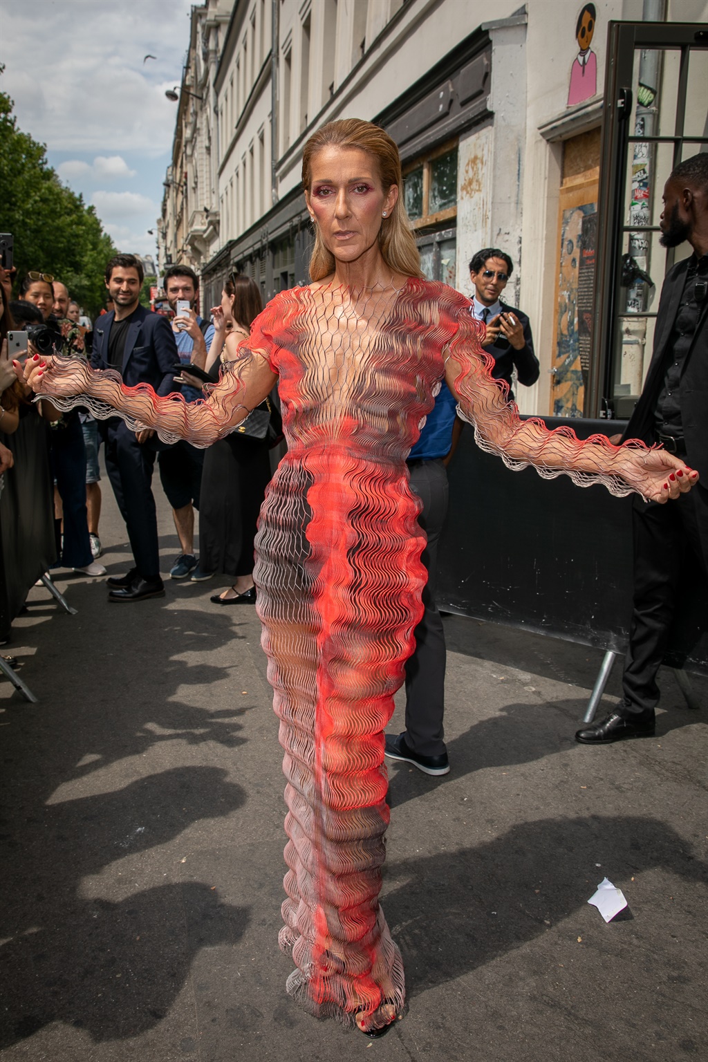 PARIS, FRANCE - JULY 01: Singer Celine Dion is see