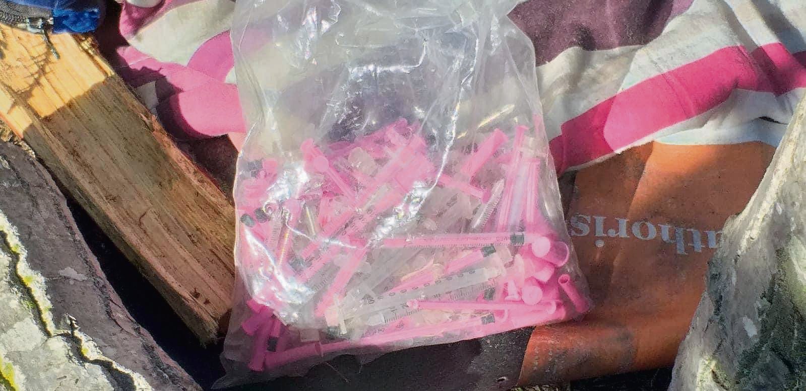 Some of the needles found in Edgemead by members of the local neighbourhood watch.