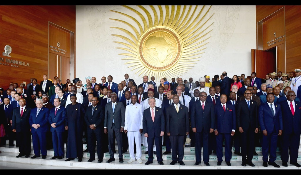 Leaders from the 55 African Union member states at the 30th Ordinary Session of the Assembly of Heads of State and Government of the African Union (AU), Addis Ababa, Ethiopia, 28 January 2018. Picture: Kopano Tlape/EPA