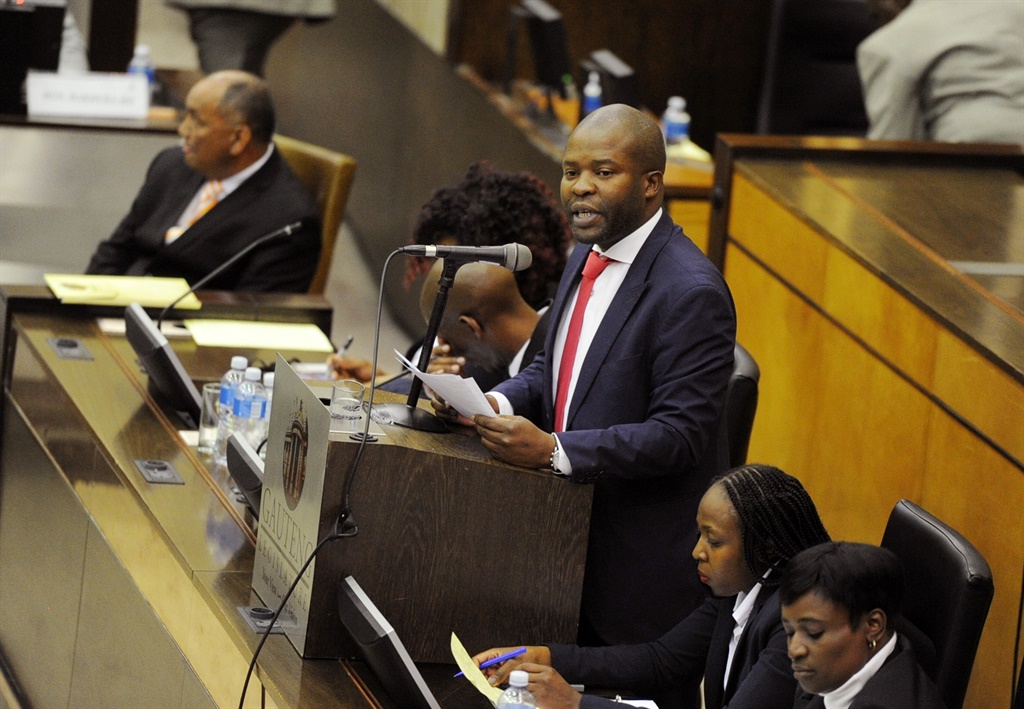 MEC Lebogang Maile at the Gauteng Legislature. Picture: Jabu Kumalo