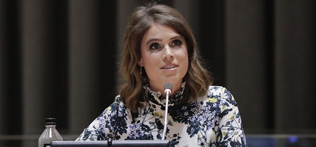 Princess Eugenie of York speaking about her work as Director of the Anti-Slavery Collective during the NEXUS Meeting at the UN (Photo: Getty Images)