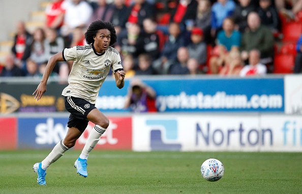 Manchester Uniteds Tahith Chong in action during t
