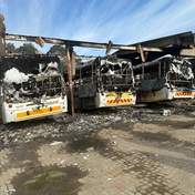 Five AB350 buses burned to ashes in two days