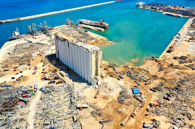 silos from lebanon blast