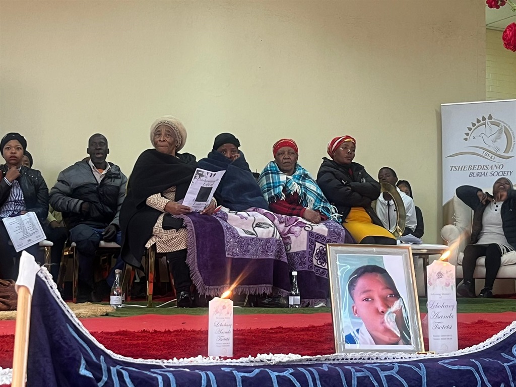 Mourners gathered at Phiri Hall on Wednesday, 16 August, to pay tribute Lebohang Tsotetsi (13), who was raped and killed.  Photo by Nhlanhla Khomola.