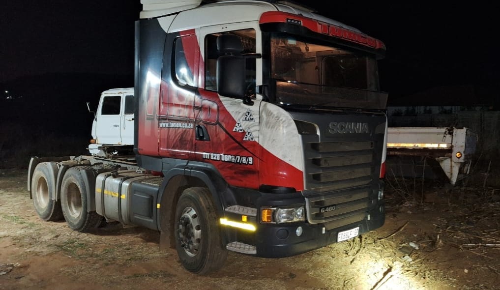 This truck was recovered by police near the Evaton cemetery on Tuesday night.  Photo by Tumelo Mofokeng.