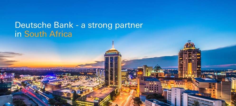 Deutsche Bank's banner on its South Africa website