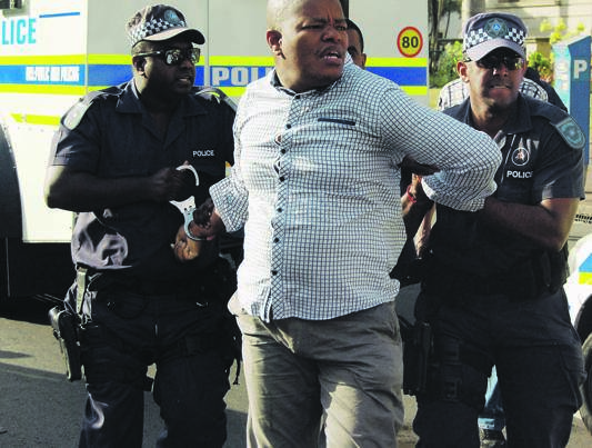 Journalist Sihle Mavuso was bust outside Durban City Hall. Photo &#160;   by Phumlani &#160;     Thabethe