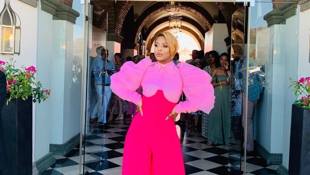 Jessica Nkosi attends the Pink Polo at Val de Vie Estate
