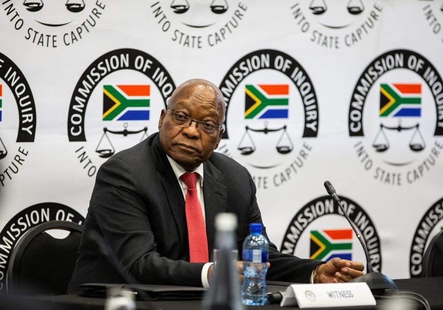 Former president Jacob Zuma during his testimony at the commission of inquiry into state capture. Picture: Wikus de Wet/Reuters