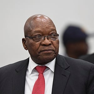 Former president Jacob Zuma testifying at the Commission of inquiry into state capture in Parktown, Johannesburg, South Africa on July 15, 2019. Chair is Deputy Chief Justice Raymond Zondo. Photo: Gallo Images/ Netwerk 24/ Felix Dlangamandla
