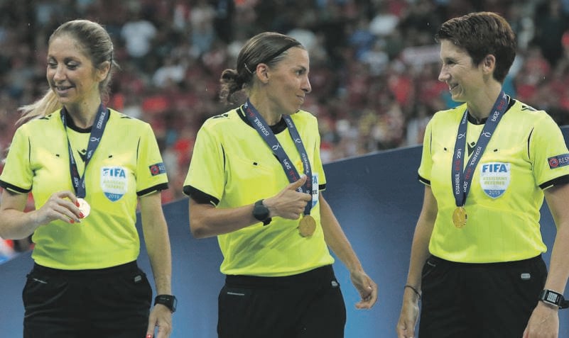 Stéphanie Frappart and her team were on top of their game in Istanbul on Wednesday night. Picture: Supplied/AP