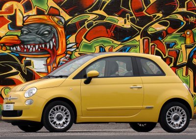 CALL ME 'SQUEEZE': The Fiat 500's rear seat was deemed too snug for British driving school officials.