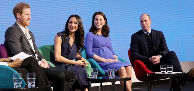 Prince Harry, Meghan Markle, Kate Middleton and Prince William attend the first annual Royal Foundation Forum (Photo: Getty Images)