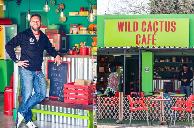 Gideon Swart is the owner of Wild Cactus Café, a colourful coffee shop that gives back to the community. (PHOTO: Onkgopotse Koloti)