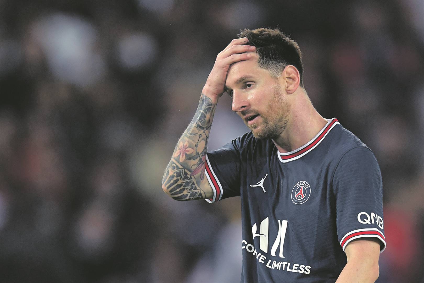 Lionel Messi in PSG colours. Photo: ANP Sport / Getty Images