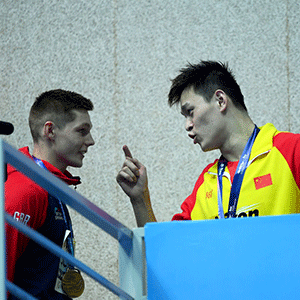 Sun Yang and Duncan Scott (Getty Images)