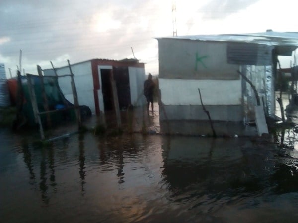 Flooding in Khayelitsha after heavy rains (Supplied)