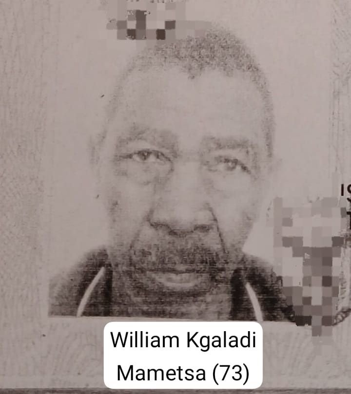 William Kgaladi Mametsa was last seen on Sunday, 14 January.