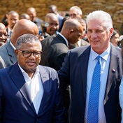 'We need to send food, supplies to Cuba': Fikile Mbalula meets with Cuban president on sidelines of BRICS