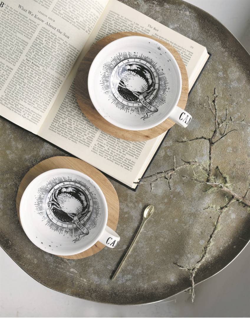 HEAVENLY Zodiac large cup and saucer, R300 