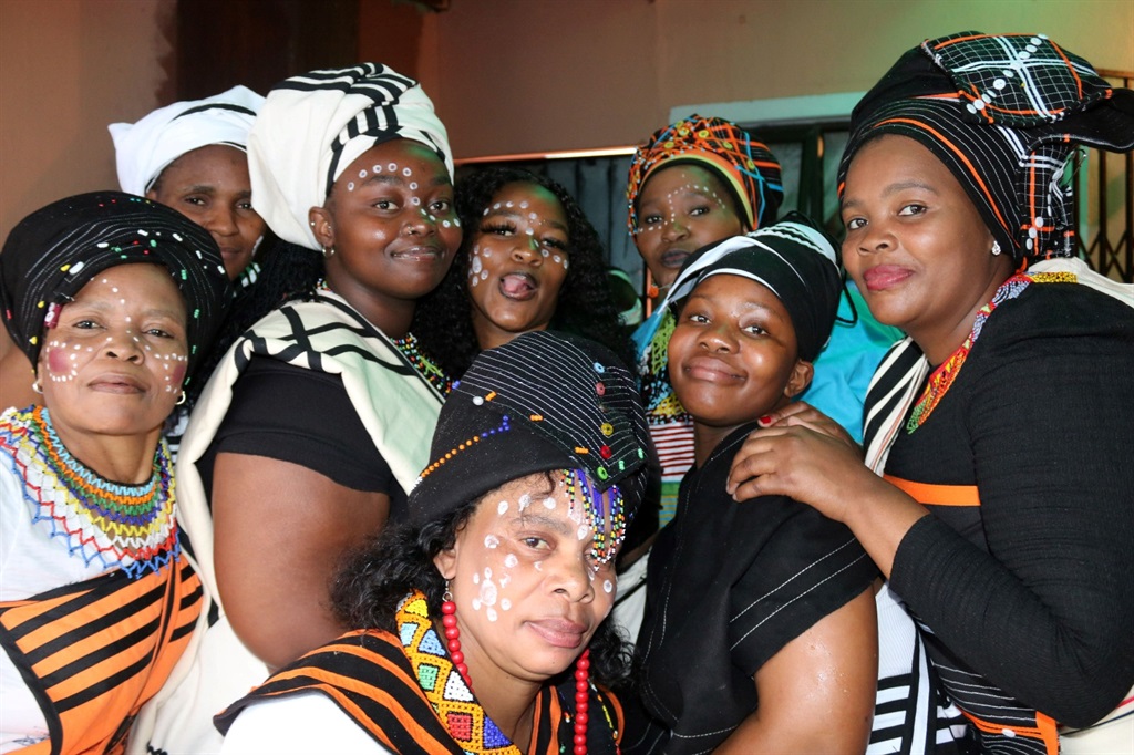 Women came together to celebrate Heritage Day despite cold and rainy weather. Photo by Lulekwa Mbadamane