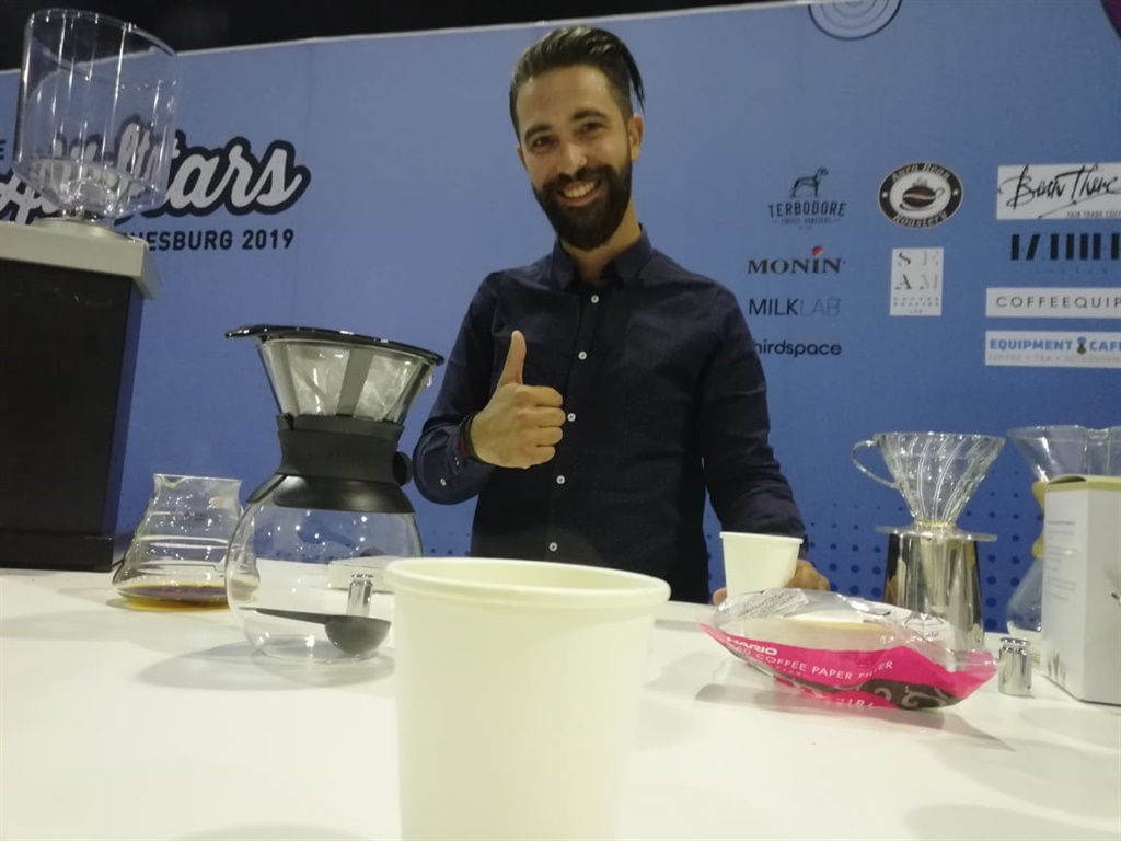 Michalis Karagiannis, a champion barrista from Greece Picture: Muhammad Hussain