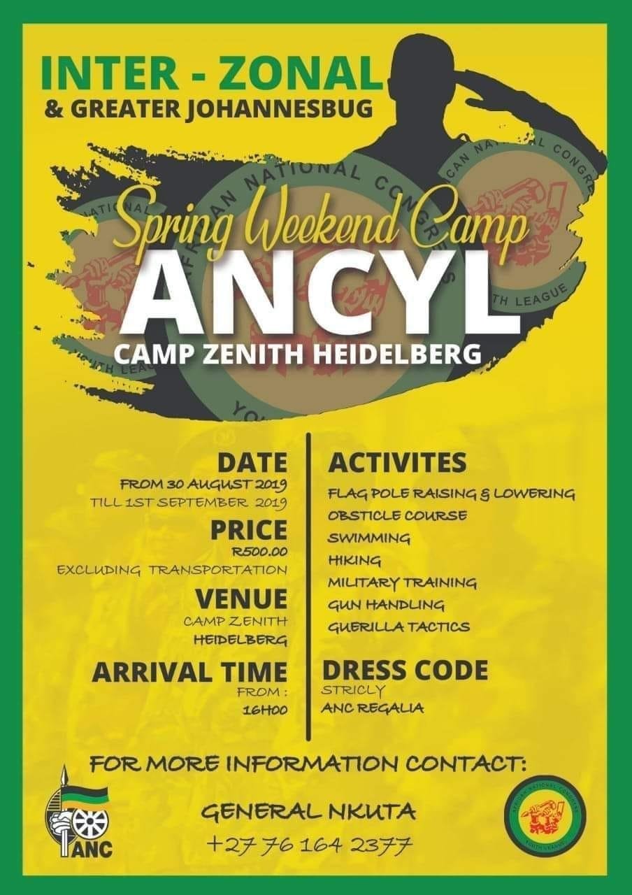 ANCYL spring getaway pamphlet. (WhatsApp) 