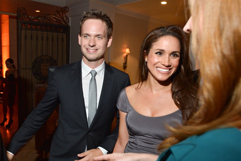 Patrick J. Adams and Meghan Markle  attend the InStyle and Hollywood Foreign Press Associations Toronto International Film Festival Party at Windsor Arms Hotel on September 11, 2012 in Toronto, Canada. 