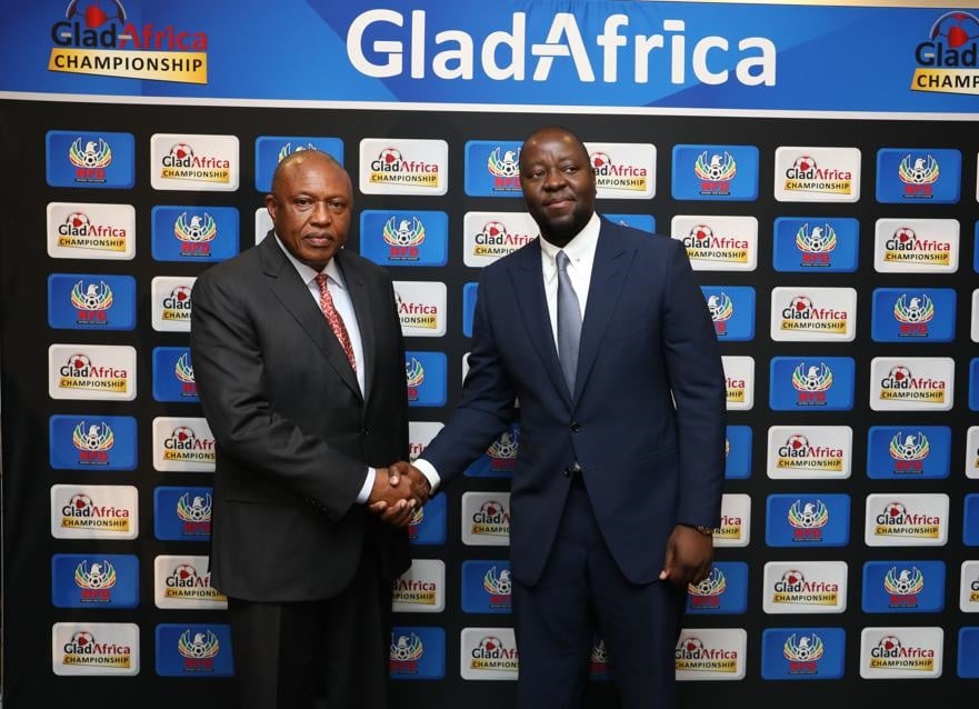 Irvin Khoza and executive chair of GladAfrica, Noel Mashaba during the announcement of GladAfrica as the title sponsor of the National First Division. Picture: Lefty Shivambu/Gallo Images
