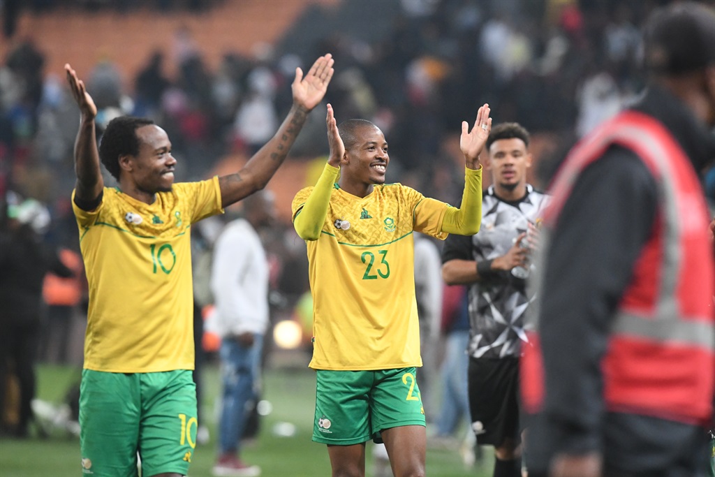 South Africa wins during the Africa Cup of Nations, Qualifier match between South Africa and Morocco at FNB Stadium on June 17, 2023 in Johannesburg, South Africa. 